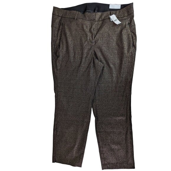Lane Bryant Womens size 22 The 4 Season Ankle Mid Rise Gold Stretchy Dress Pants - Picture 1 of 10